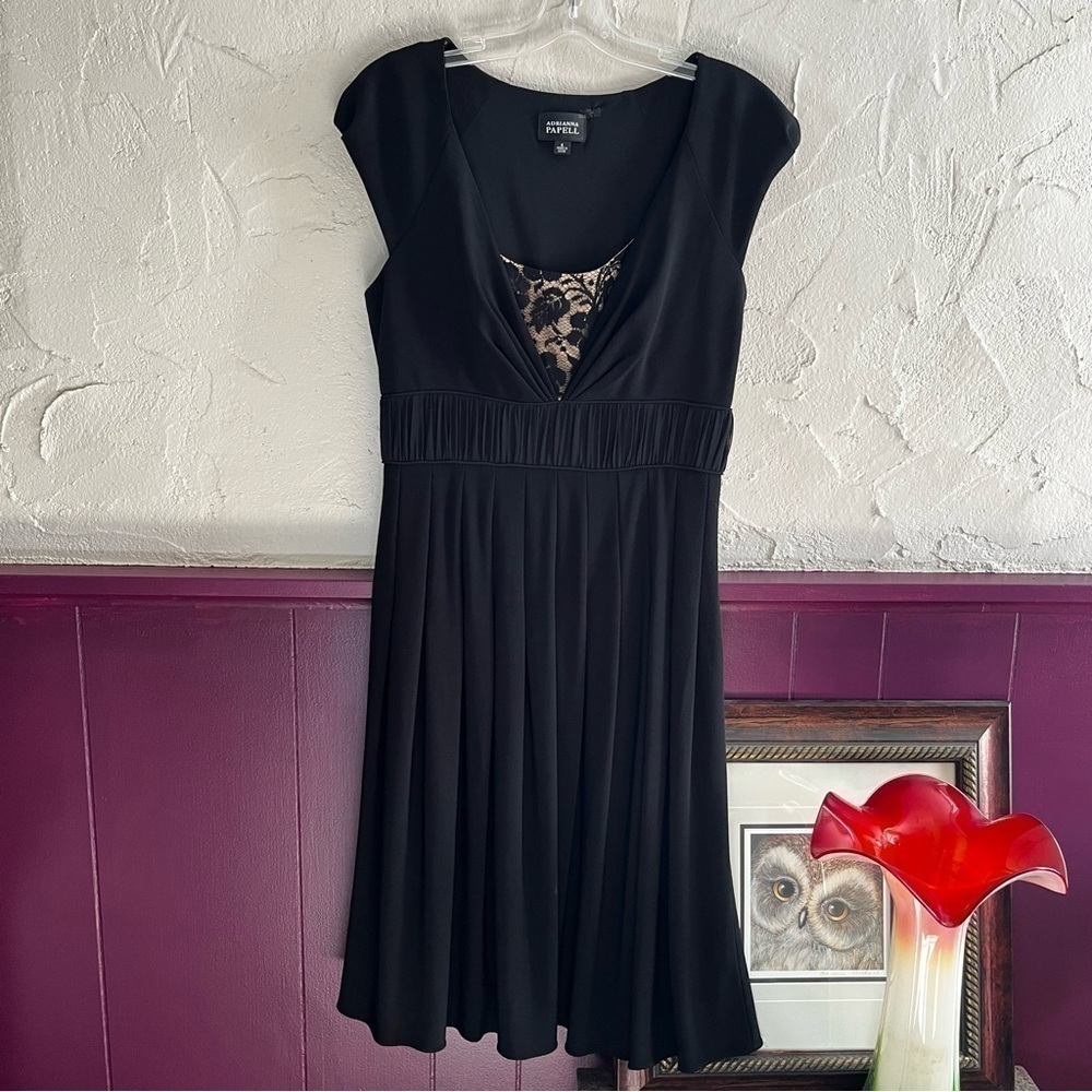 ADRIANNA Papell Black Dress Size 6 NWT